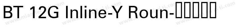 BT 12G Inline-Y Roun字体转换